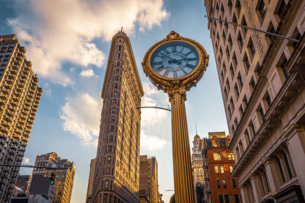 Wide angle view of the Flatiron and surrounding buildings